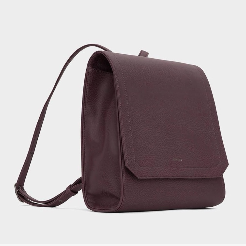 Matt & Nat Burgundy Structured Backpack